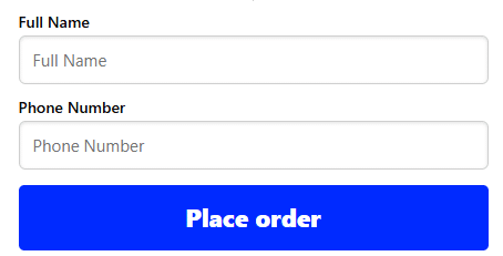 Niapept checkout form